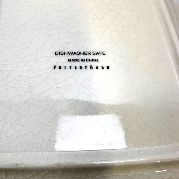 Pottery Barn 'Sophia' Blue & White Chinoiserie Willow Divided Oval Dish/Tray - Picture 4 of 5